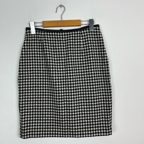 Brooks Brothers Wool Houndstooth Pencil Skirt Sz 2 - Picture 3 of 10